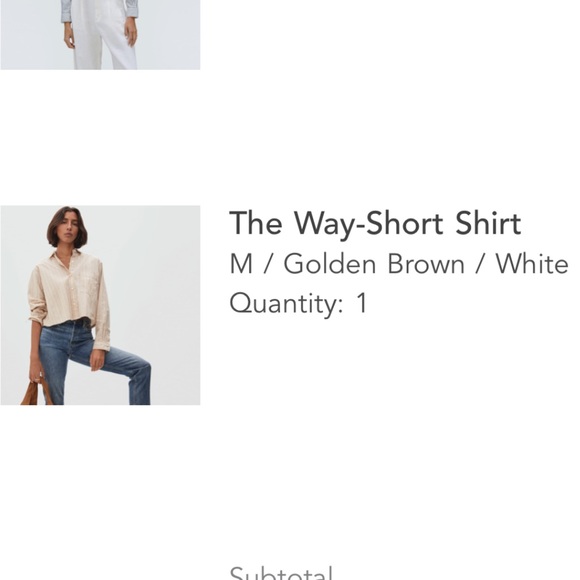 SOLD Everlane The Way-Short Shirt size M - Picture 2 of 6
